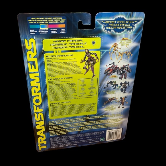 1999 Transformers Beast Machines BLACKARACHNIA Deluxe Maximal Figure - Picture 2 of 2